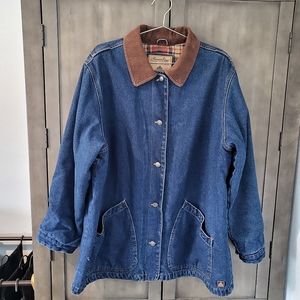 River Edge American Classics Outdoor Excellence Jean Jacket Plaid Corduroy Denim